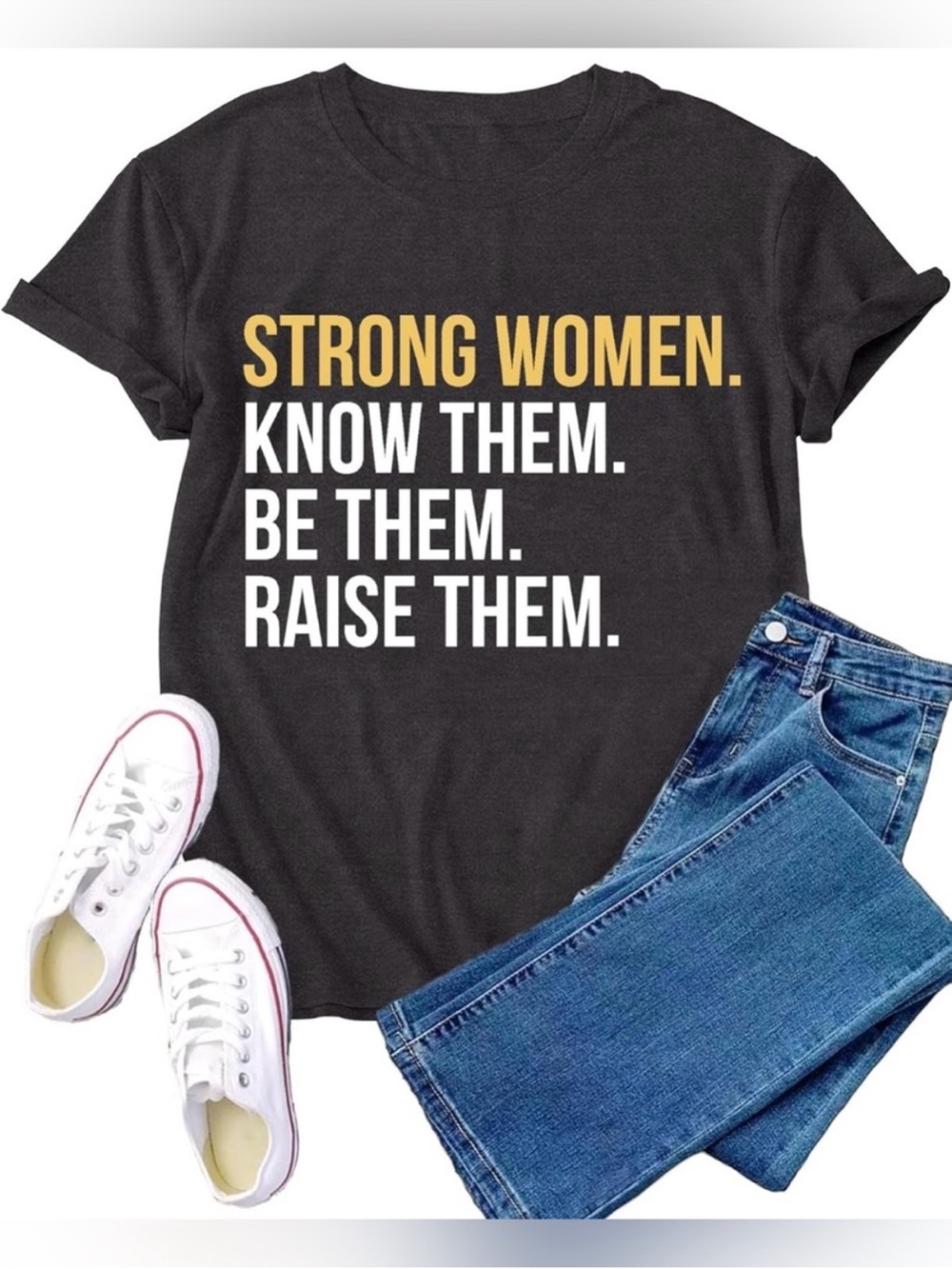 Strong Women Charcoal Grey Graphic Tee 2X NWT
